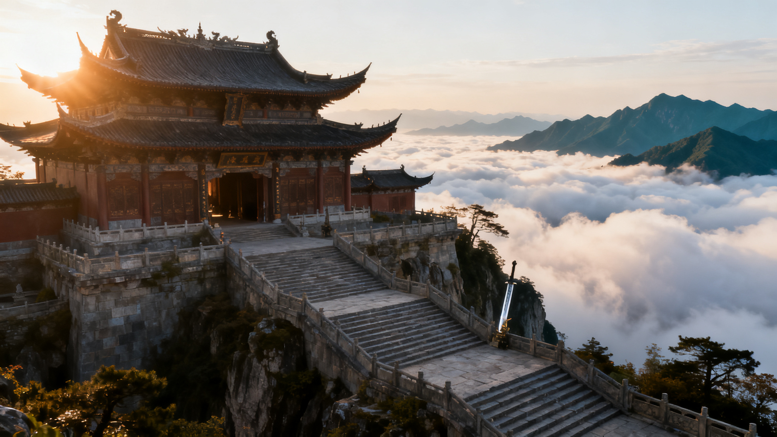 天龙八部私服发布网·两端职业差异:同名门派两种手感配图:门派山门选端职业对照场景